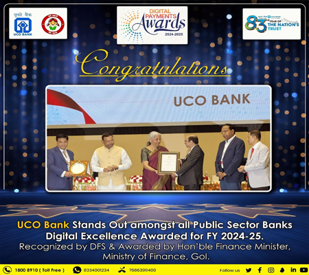 UCO Bank receives Gold Awards