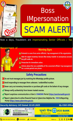 security advisory boss impersonation scam