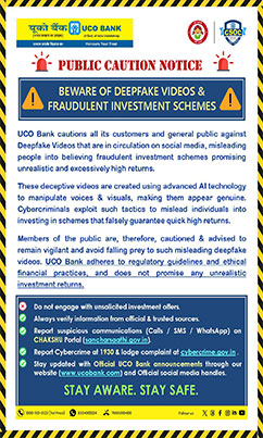 public caution notice english beware of deepfake scam